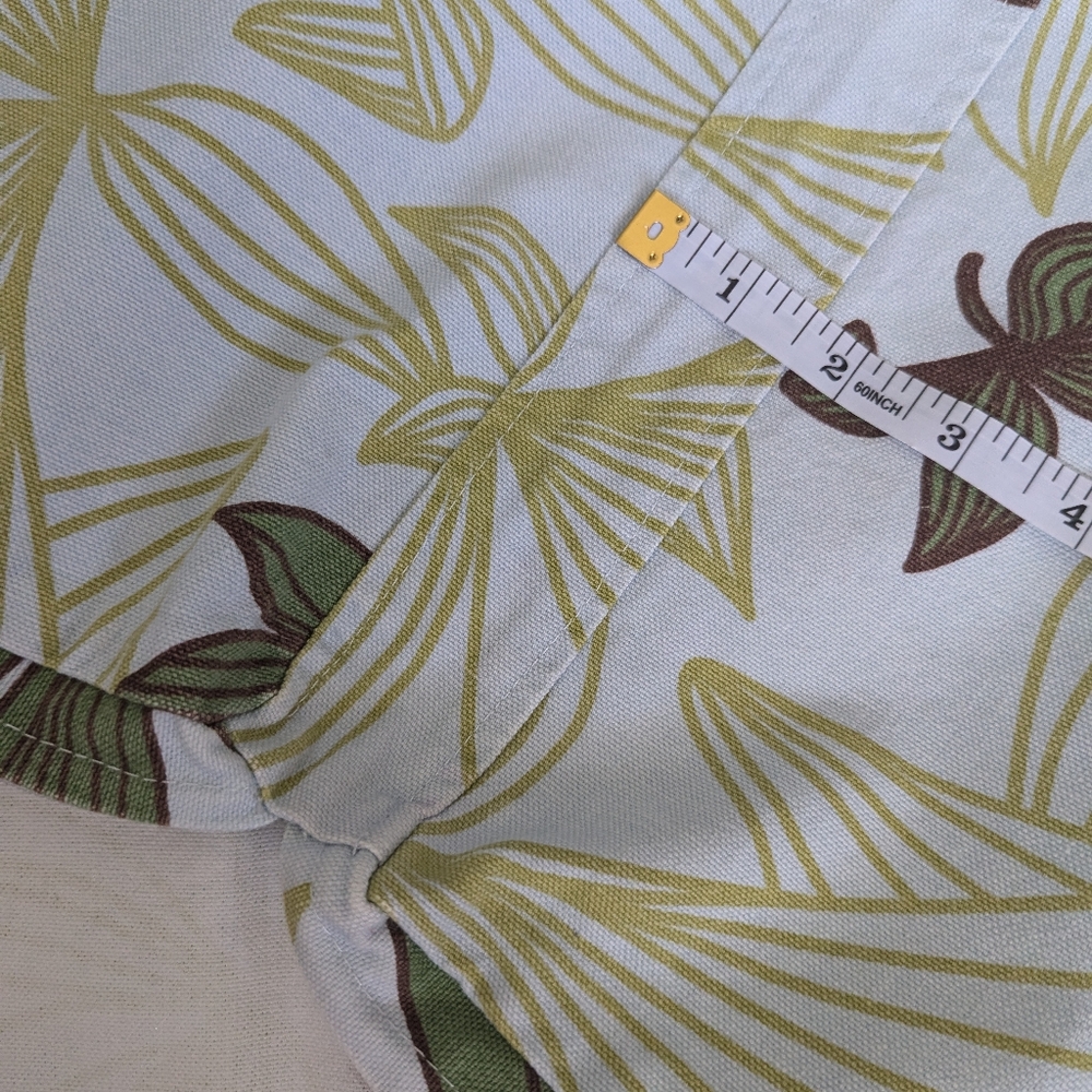 Vintage IKEA Karlstad Seat Cover Set of 2 Leaf Floral 22x18.5 x1.5 Back Cushion - Picture 10 of 12